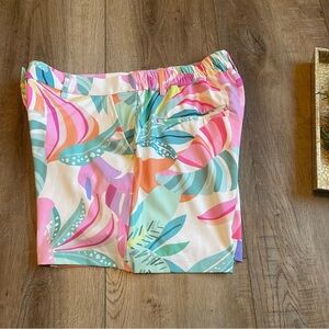 Salty wave Colorful Leaf Print Women's Bermuda Shorts large